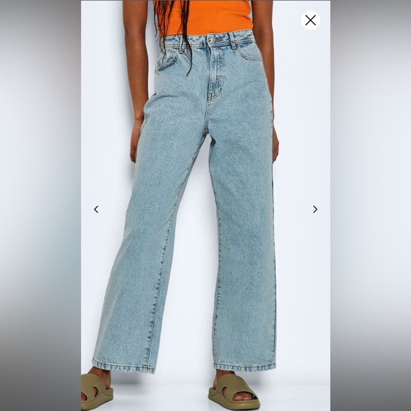 Noisy May Drew Regular Fit High Waist Wide Leg Jeans - Picture 3 of 8